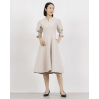 TONAL/トーナル TONAL Vネックタックフレアワンピース/507964925