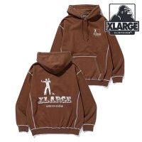 XLARGE/エクストララージ XLARGE CONTRAST STITCH PULLOVER HOODED SWEATSHIRT OLIVE [101251012007 S/507965224