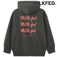 MILK FED/ミルクフェド MILKFED. EXTENDED ICING LOGO ZIP UP HOODIE OATMEAL [103251012009 SS25]/507965231