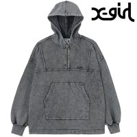 X-girl/エックスガール X－girl FADED ANORAK SWEAT HOODIE PURPLE [105251012006 SS25]/507965239