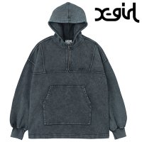 X-girl/エックスガール X－girl FADED ANORAK SWEAT HOODIE PURPLE [105251012006 SS25]/507965239