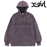 X-girl/エックスガール X－girl FADED ANORAK SWEAT HOODIE PURPLE [105251012006 SS25]/507965239