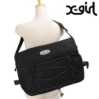 X-girl/エックスガール X－girl OVAL LOGO BUNGEE CORD MESSENGER BAG GREY [105251053007 SS25]/507965242