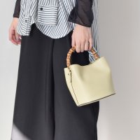 LORISTELLA/ロリステッラ LORISTELLA バンブーハンドルレザーバケットバッグ/507965305