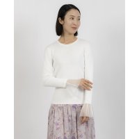 TONAL/トーナル TONAL 袖チュールリブニット/507965356