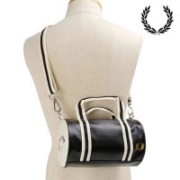 FRED PERRY/フレッドペリー FRED PERRY 3L CLASSIC MINI BARREL BAG OXBLOOD/ECRU [L9256－R82 SS25Q2]/507965422