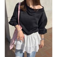 KOBE LETTUCE/コウベレタス KOBE LETTUCE シャツレイヤード風オフショルスウェット [C7405]/507965523