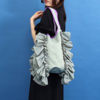 SMIR NASLI/サミールナスリ SMIR NASLI 配色フリルトートバッグ／A4対応/507184596