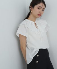 N Natural Beauty Basic/サッカーラッフルリボンブラウス/507935788