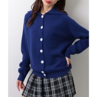 Lace Ladies/レースレディース Lace Ladies オーバーサイズ ラグランスリーブ フロントボタン 襟付き ニット カーディガン トップス/507965619