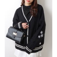 Lace Ladies/レースレディース Lace Ladies スター パッチ 長袖 ケーブル ニット カーディガン/507965627