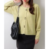 Lace Ladies/レースレディース Lace Ladies フラワー ボタン ラウンドネック 長袖 ニット プルオーバー カーディガン/507965631