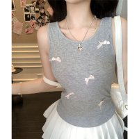 Lace Ladies/レースレディース Lace Ladies メニー リボン カップ付き コンパクト タンクトップ/507965683