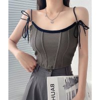 Lace Ladies/レースレディース Lace Ladies 配色リボン コンパクト カップ付き キャミソール/507965688