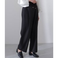 Lace Ladies/レースレディース Lace Ladies ソリッドカラー ハイウエスト ワイド ストレート イージー パンツ/507965698
