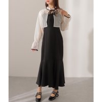 Lace Ladies/レースレディース Lace Ladies シアー ボレロ付き キャミソール フリル ロング ワンピース/507965706