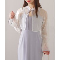 Lace Ladies/レースレディース Lace Ladies シアー ボレロ付き キャミソール フリル ロング ワンピース/507965706