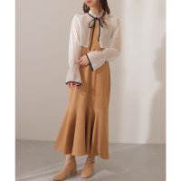 Lace Ladies/レースレディース Lace Ladies シアー ボレロ付き キャミソール フリル ロング ワンピース/507965706