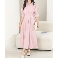 Lace Ladies/レースレディース Lace Ladies バックレースアップ パフスリーブ ロング シャツ ワンピース/507965716