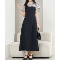 Lace Ladies/レースレディース Lace Ladies フリル袖 ドッキング カットアウト シャツ ワンピース/507965720