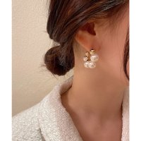Lace Ladies/レースレディース Lace Ladies メニー パール リング デザイン ピアス/507965724