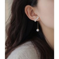 Lace Ladies/レースレディース Lace Ladies パール ライン ロング チェーン ピアス/507965734