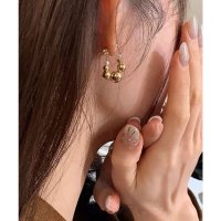 Lace Ladies/レースレディース Lace Ladies メタリック ボール チェーン フープ ピアス/507965745