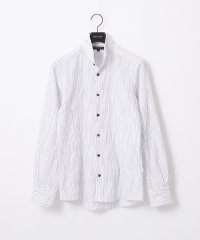 MICHEL KLEIN HOMME/ストライプタックスタンドカラー長袖シャツ/507966479