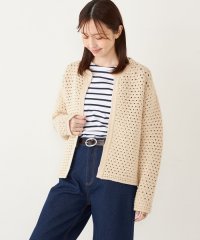 SHIPS Colors WOMEN/SHIPS Colors:〈手洗い可能〉柄編み ノーカラー ニット ジャケット/507967154