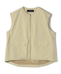 SHIPS WOMEN/SHIPS Primary Navy Label:タフタ ジップアップ ジレ/507967975