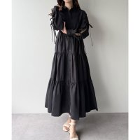 mipiarl/ミピアール mipiarl mipiarl 袖リボンティアードシャツワンピース【一部ぺチスカートセット】/507968160