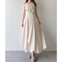 mipiarl/ミピアール mipiarl mipiarl フロントリボンラッフルキャミワンピース/507968163