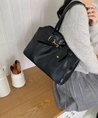 shopnikoniko/ショップニコニコ ShopNikoNiko ベルトデザイン PUレザートートバッグ【即納】 韓国バッグ レトロ グランジファッション オフィスバッグ 鞄 カバン/507968898
