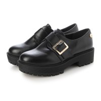 デュラス DURAS ゴールドバックル厚底ローファー