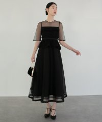 Leja/レジャ Leja ローズペプラムビスチェAラインドレスワンピース美脚効果結婚式 パーティードレス 成人式 20代 30代 40代/507969176