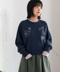 POU DOU DOU/プードゥドゥ POU DOU DOU スーベニア刺繍クロップドスウェット/507969191