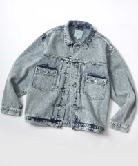 LAZAR/ラザル Lazar オーバーサイズ ヴィンテージライク ケミカルウォッシュ加工 ショート丈 デニムジャケット レディース メンズ/507969205