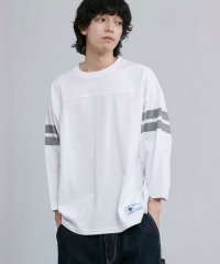 coen/USAコットン七分袖フットボールTシャツ/507946846