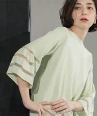 OPAQUE.CLIP/《6色展開》シアーボーダーフレアスリーブニット【洗濯機洗い可】/507966843