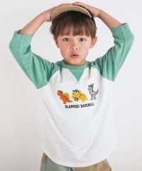 SLAP SLIP/乗り物恐竜ポコポコサガラ刺しゅう7分袖ラグランTシャツ(80~130cm)/507969835