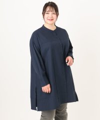 eur3/【大きいサイズ】ストライプシャツチュニック　/507969872