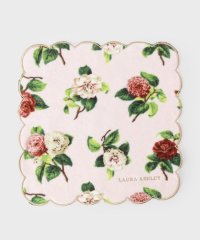  LAURA ASHLEY/カミール柄 プリント スカラップ刺繍タオルハンカチ/507970710