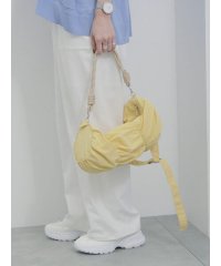 Samansa Mos2 blue/シャーリングミニドラムバッグ/507970827