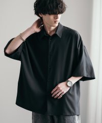 ロッキーモンロー Rocky Monroe 接触冷感 ビッグシャツ 半袖 ストレッチ メンズ レディース 無地 とろみ オーバーサイズ ビッグシルエット ドレー