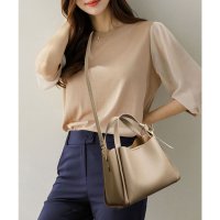 florge/フロージュ florge 【仕切りポケット内蔵】2WAY レザータッチ台形ハンドバッグ/ショルダーバッグ/507971376