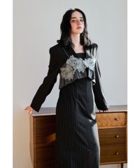 niana/ニアナ niana ピンストライプテーラードビスチェドレス 2点セット パーティードレス オケージョンドレス 結婚式 二次会 同窓会 成人式 お呼ばれ/507971415