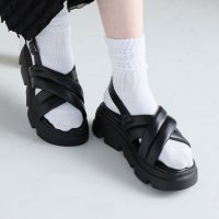 VIVIAN/ヴィヴィアン VIVIAN 厚底クロスパデッドストラップサンダル/507971798