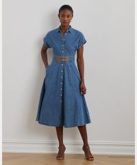 LAUREN RALPH LAUREN/バックルトリム デニム シャツドレス/507971806