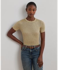 LAUREN RALPH LAUREN/メタリック リブニット ショートスリーブ セーター/507971808