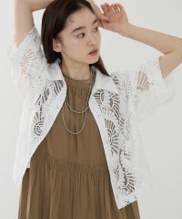NICE CLAUP/OLIVE des OLIVE OUTLET/【春夏トレンドキーワード/lace】ショート丈レースシャツ/507972038